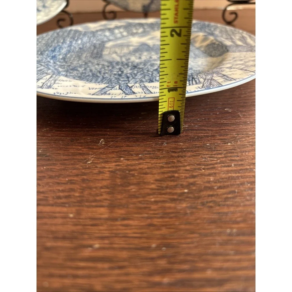 American Atelier At Home Blue Toile 5217 Three Salad Plates 8